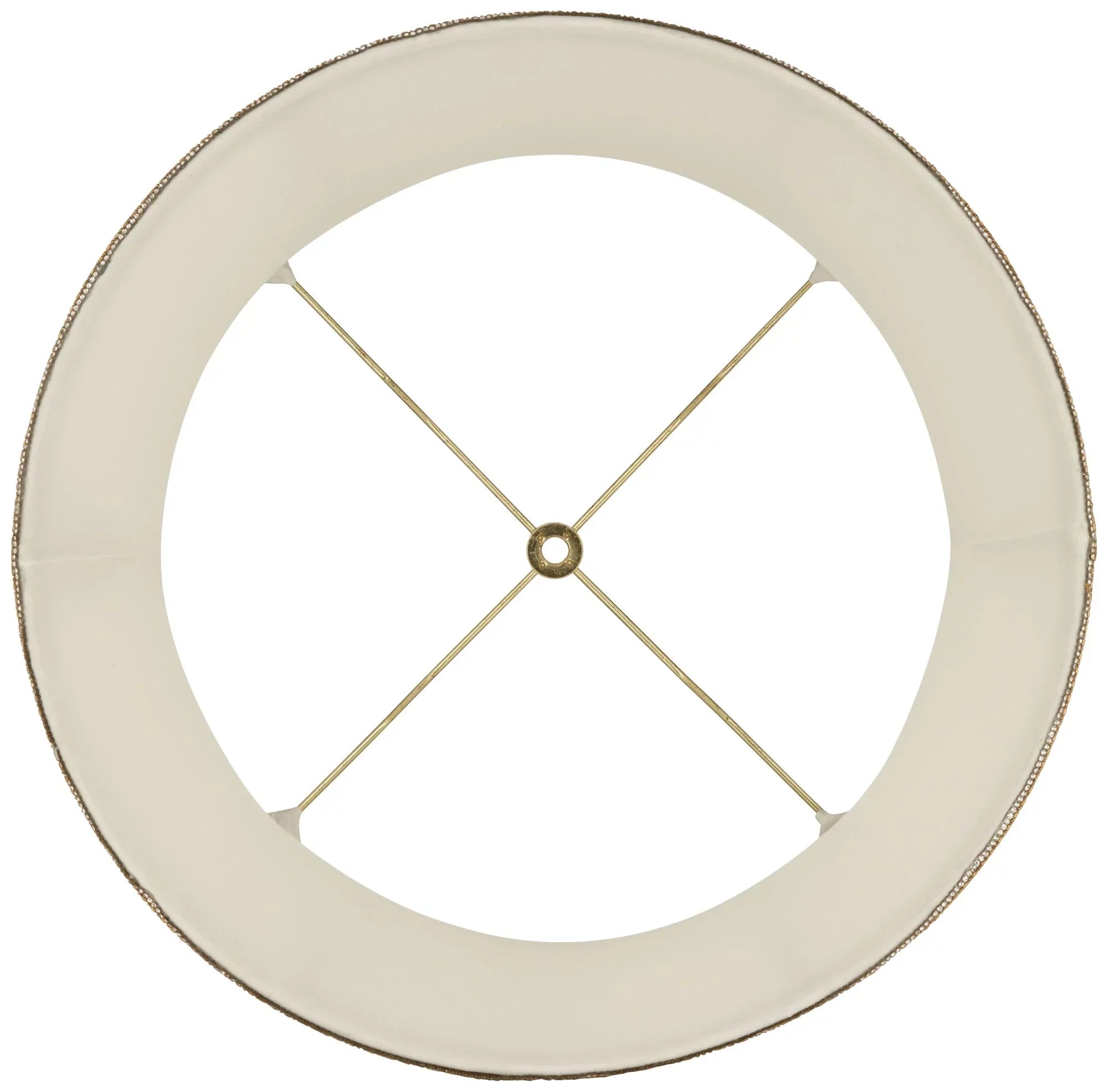 Springcrest Milano Drum Lamp Shades Cream Medium 14" Top x 16" Bottom x 12" High Washer Replacement Harp and Finial Fitting