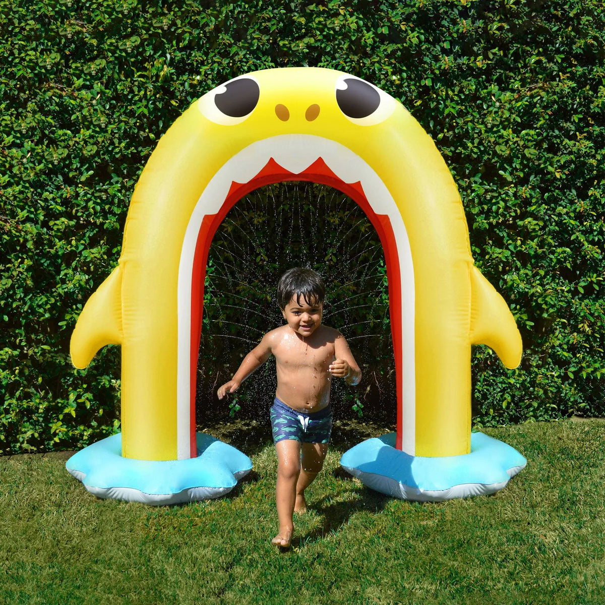 Pinkfong Baby Shark 5ft Inflatable Rainbow Arch, Backyard Water Sprinkler Summer Fun (Ages 2+)