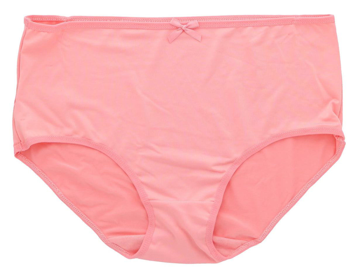 Delta Burke Intimates Women's Plus Size Sexy Classic High Rise Brief Panties (5Pr) (X-Large, Hot Pink Black Florals)