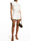 Veronica Beard Women's Off White Jazmin Tweed Short , 14