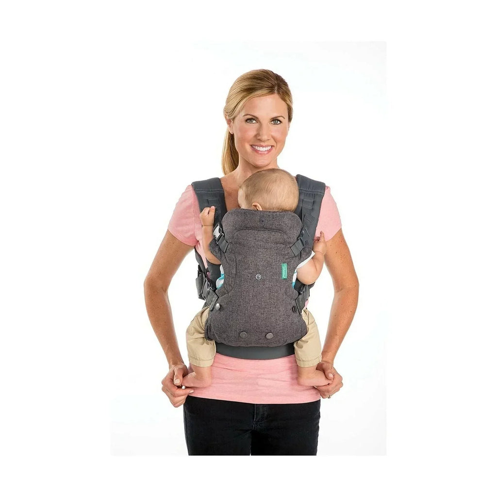 Infantino Flip Advanced 4-in-1 Carrier - Ergonomic, convertible, face-in and face-out front and back carry for newborns and older babies 8-32 lbs