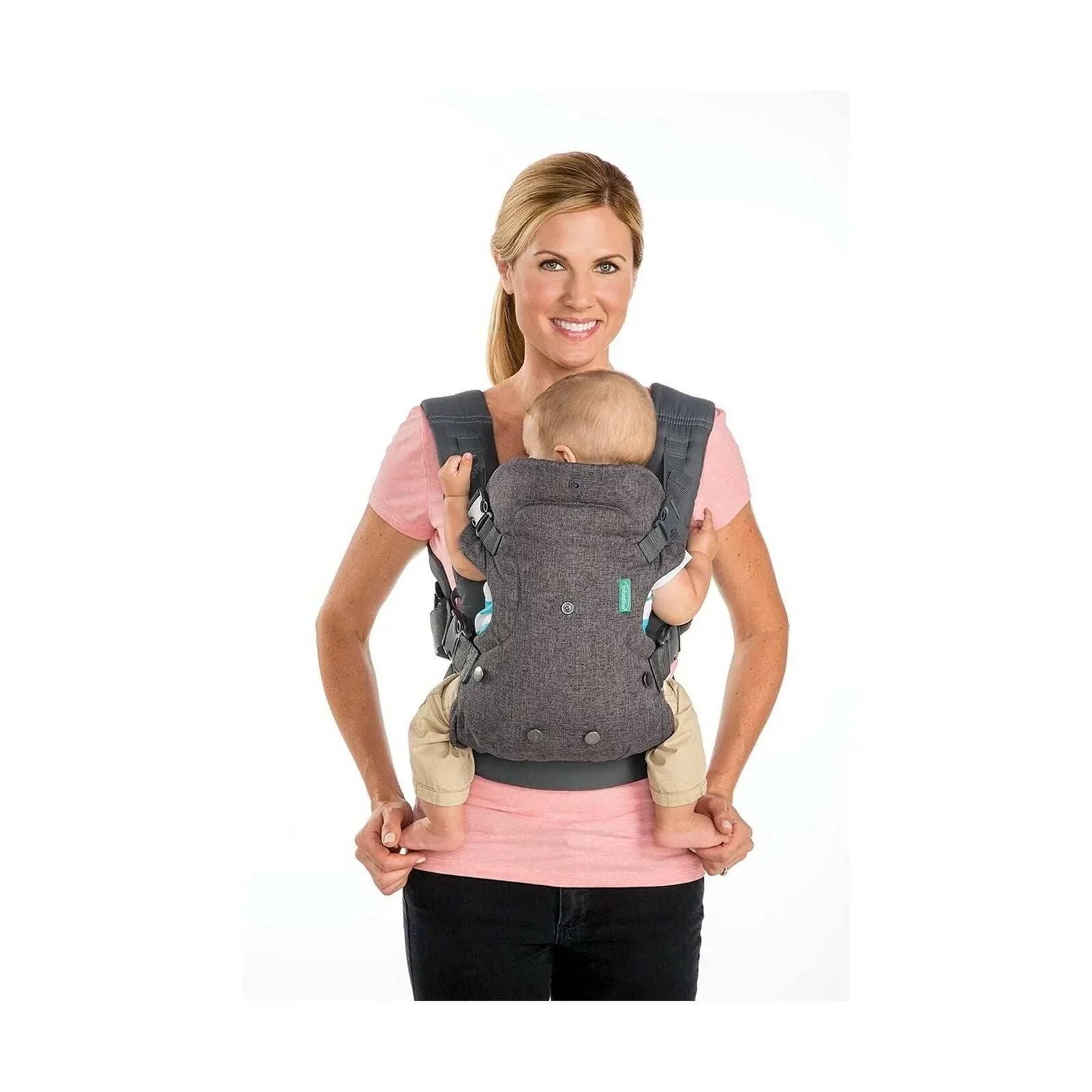 Infantino Flip Advanced 4-in-1 Carrier - Ergonomic, convertible, face-in and face-out front and back carry for newborns and older babies 8-32 lbs