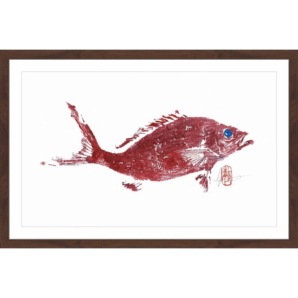 "Red Snapper 2" Framed Painting Print