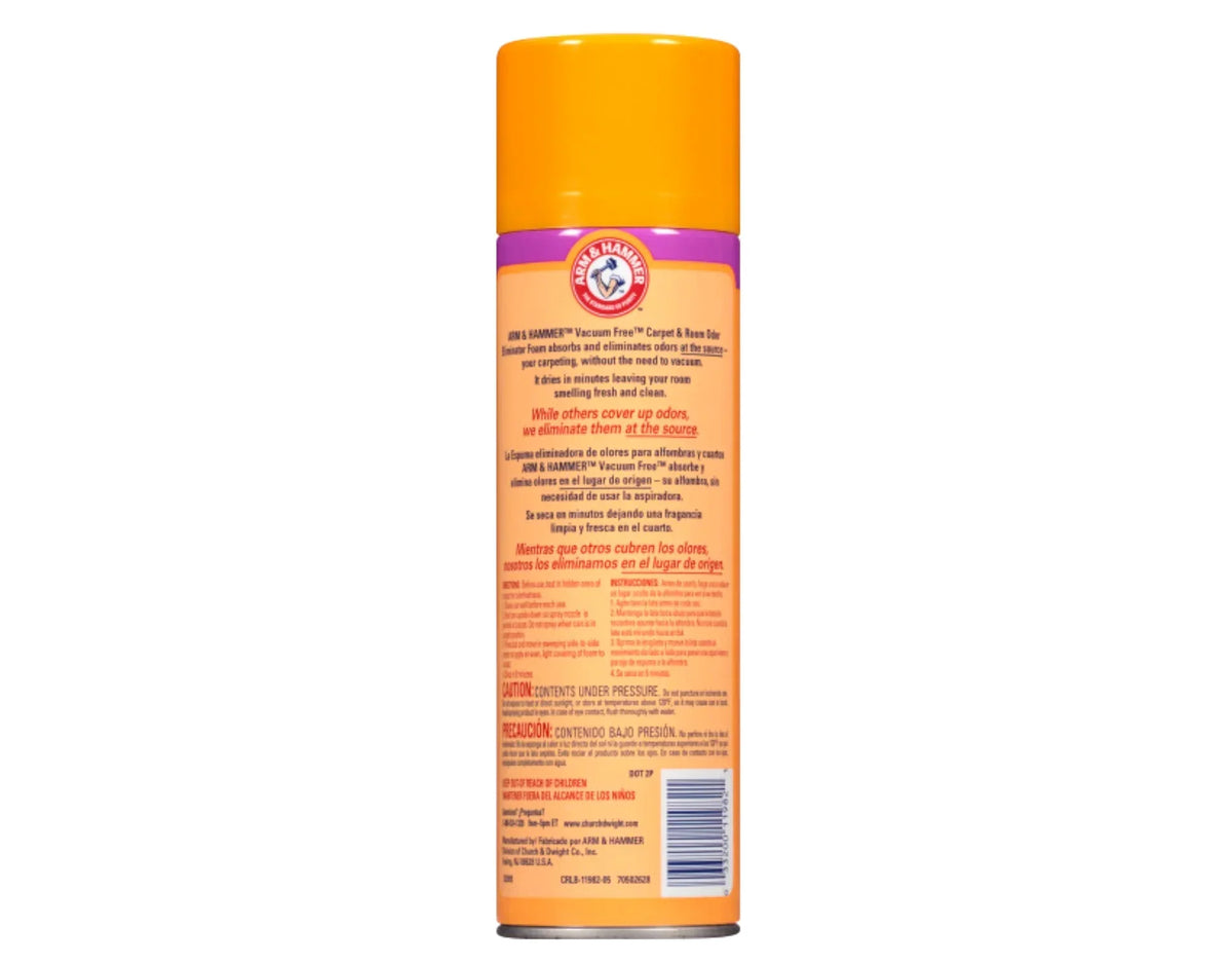 Arm & Hammer Fresh Scentsations Carpet & Room Odor Eliminator Vacuum Free Foam, Island Mist Scent, 15 Ounce - 6 Pack
