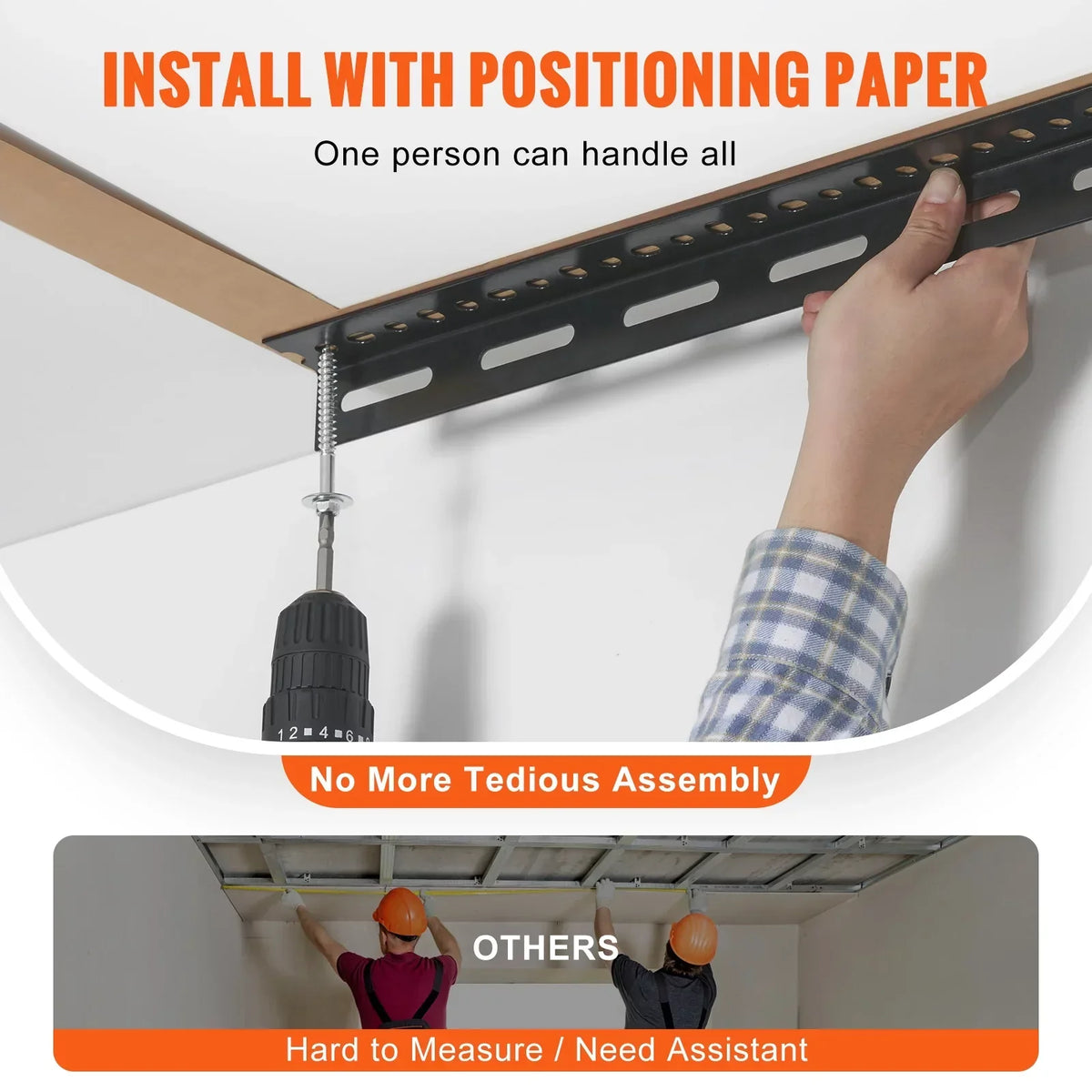 BENTISM Overhead Adjustable Garage Storage Rack 36x96in Ceiling Rack 600lbs Black
