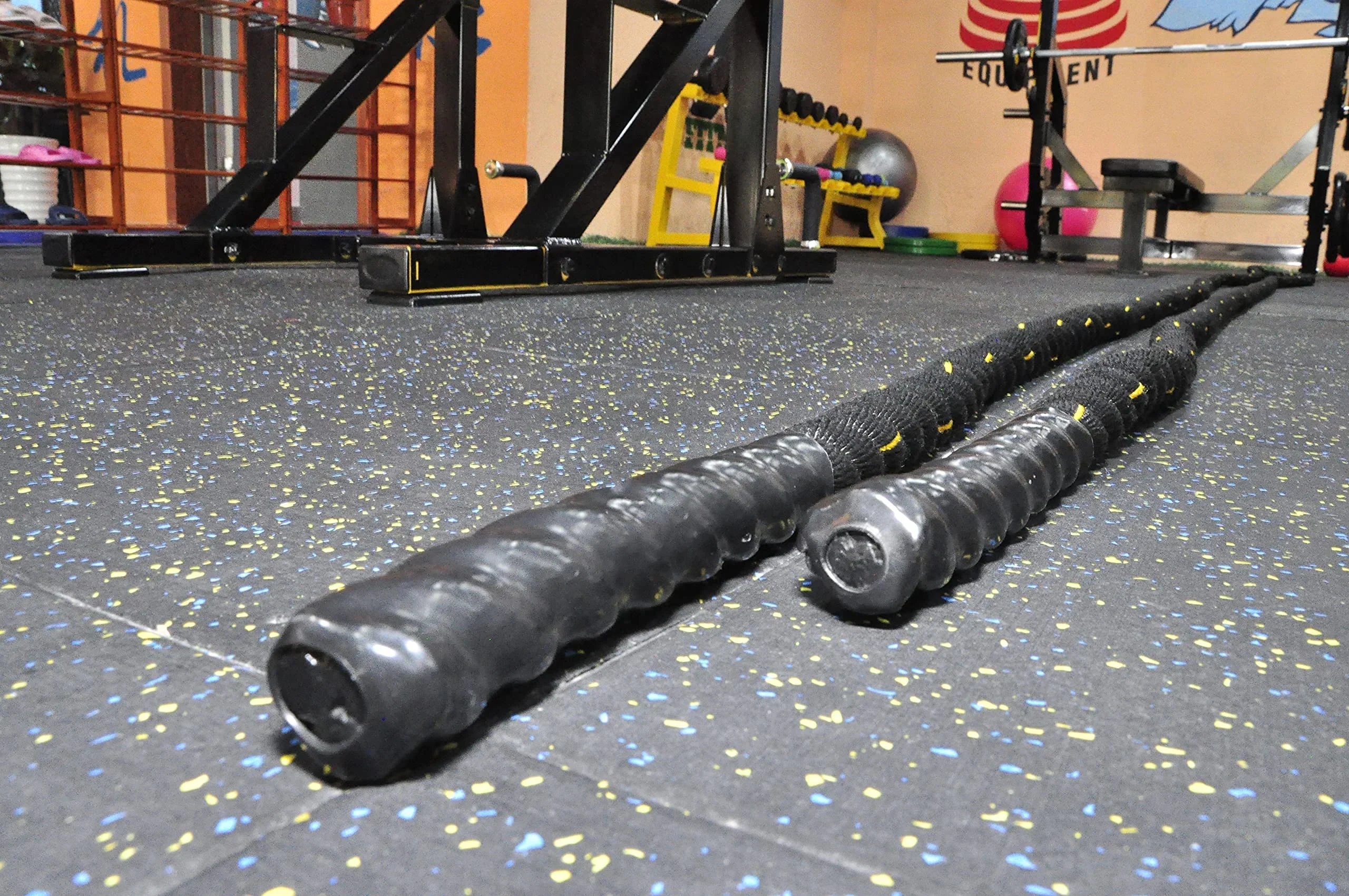 BalanceFrom Battle Rope 2 Inch Diameter Poly Dacron 40 FT Length, Heavy Ropes for Home Gym and Workout