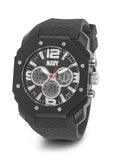 US Navy C28 Watch, Blk Dial & Blk Rubber Strap