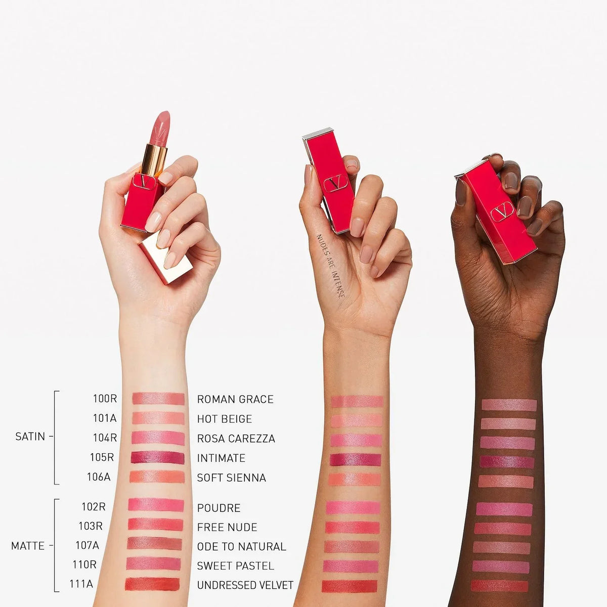 Valentino Rosso Valentino High Pigment Refillable Lipstick - 104R Rosa Carezza - rose nude