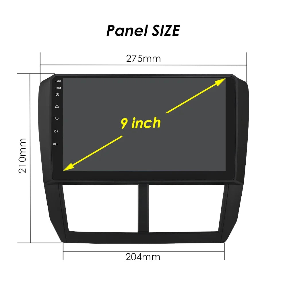 For Subaru Forester Impreza WRX STI 2008-2014 Android 12 GPS Navigation Wifi 8+128GB RDS Car Stereo Radio Head Unit Carplay Bluetooth