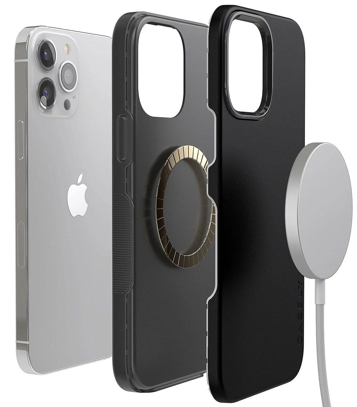 Casely iPhone 13 Pro Max Phone Case | Compatible with MagSafe | Black on Black | Compatible Only with iPhone 13 Pro Max