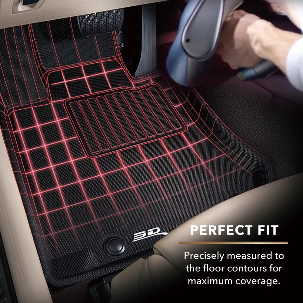 3D MAXpider KAGU Floor Mat (BLACK) compatible with MAZDA CX-9 2016-2023 - Full Set