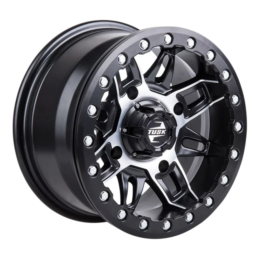 4/137 Tusk Wasatch Beadlock Wheel 15x7 5.0 + 2.0 Machined/Black For CAN-AM Defender HD10 Pro Lone Star 2021-2022