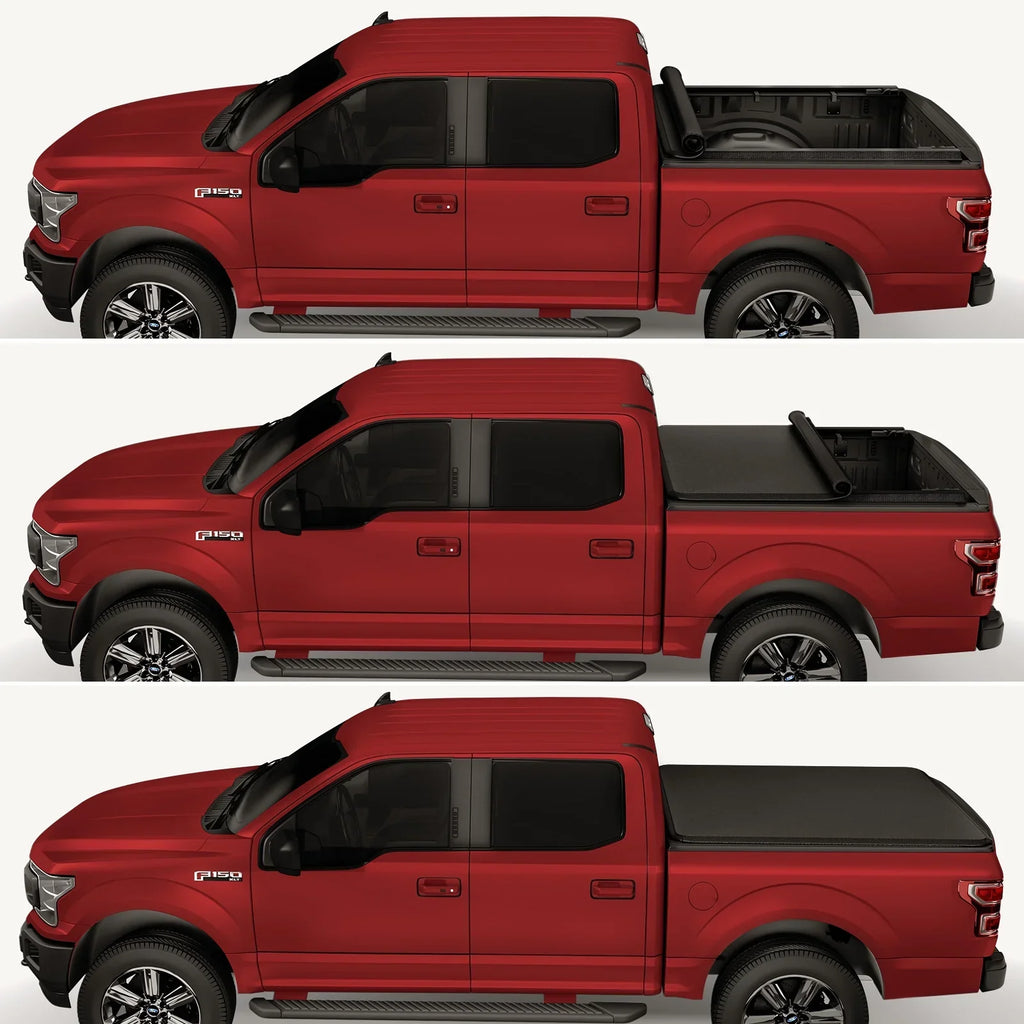 Kikito Vinyl Soft Roll-Up Tonneau Cover Truck Bed for 2007-2021 Tundra (Excl. Trail Edition) 6.5FT (78.7in) Bed (for Models With or Without The Deck Rail System)