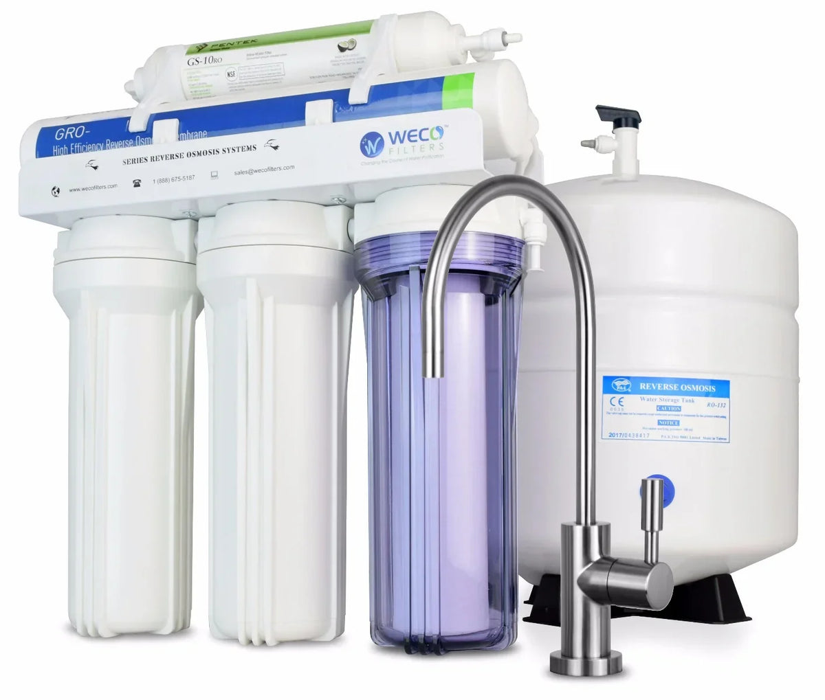 WECO VGRO-36 High Efficiency Reverse Osmosis Drinking Water Filtration System
