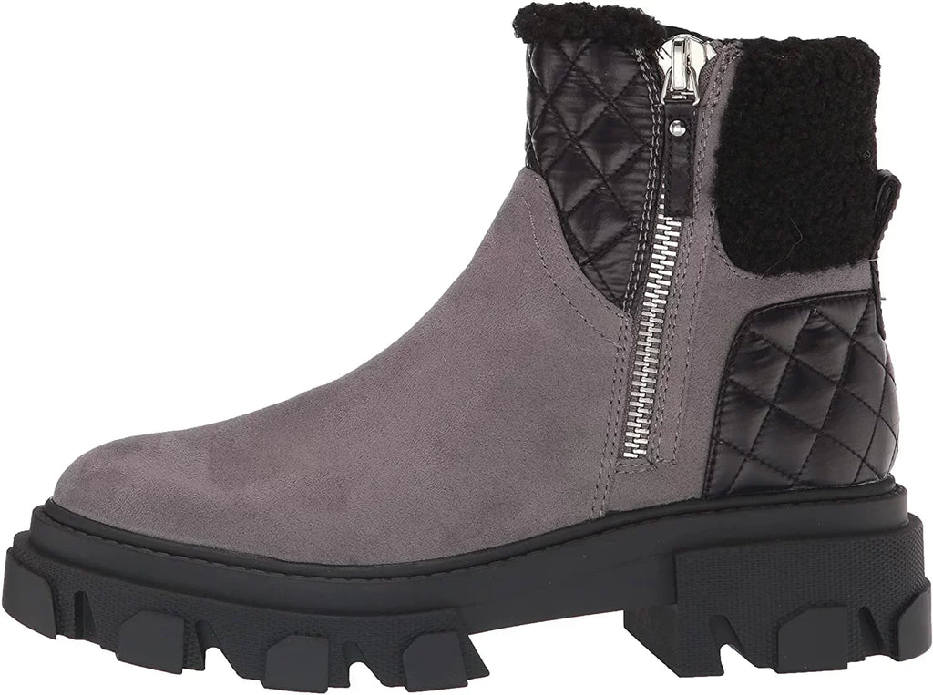NINE WEST Womens Colbee2 Ankle Boot 8 Grey Suede
