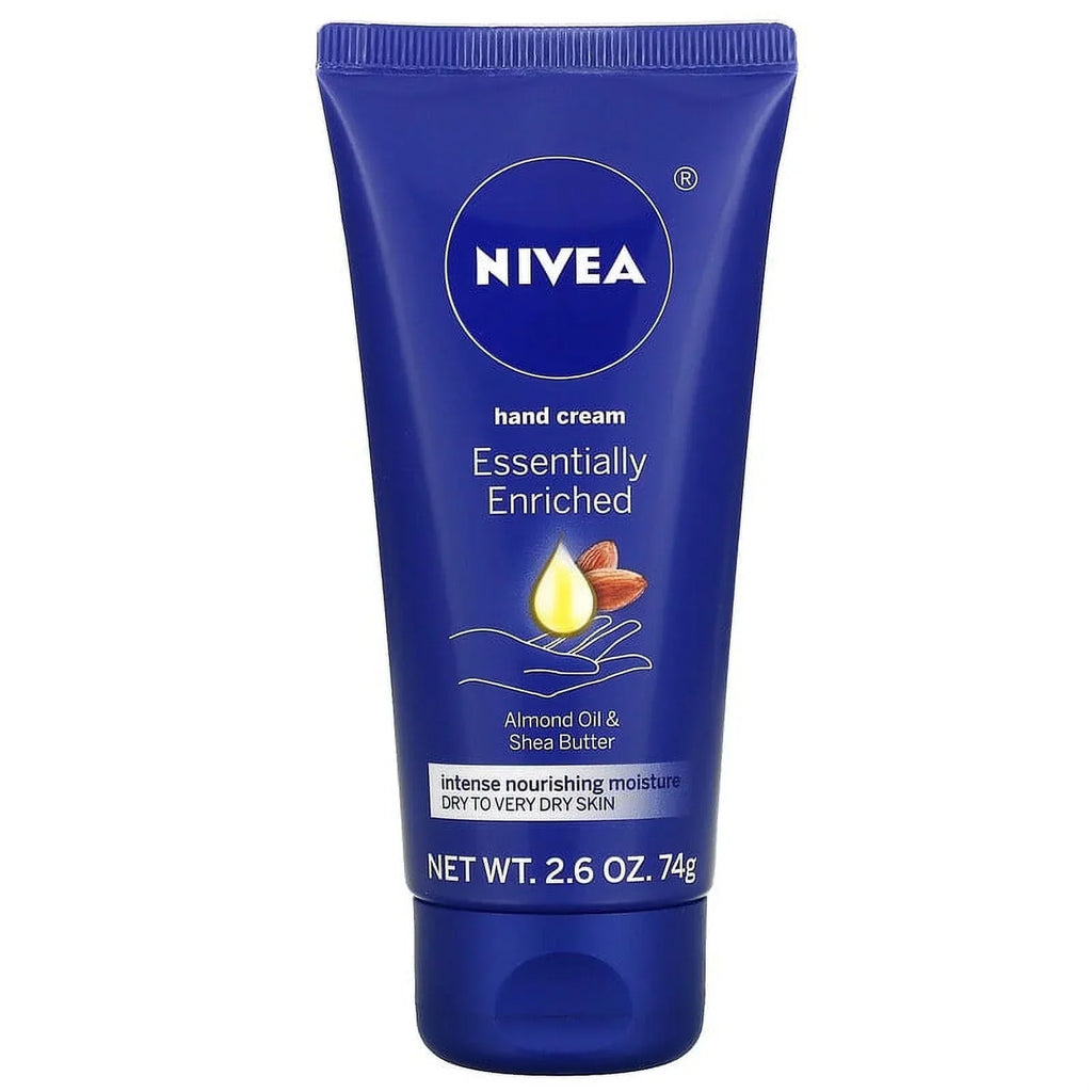 Nivea, Essentially Enriched Hand Cream, Almond Oil & Shea Butter, 2.6 oz (74 g) Pack of 4