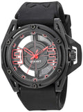 NYC' Quartz Stainless Steel and Silicone Casual Watch, Color:Black (Model: 2X1-004)