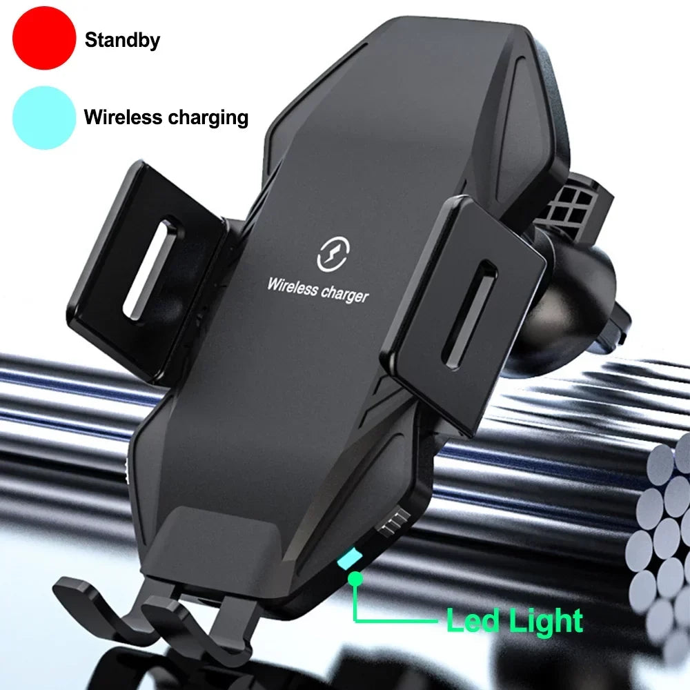 Wireless Car Charger, Saoqi 10W Smart Sensor Auto Clamping Air Vent Dashboard Windshield Car Phone Holder Mount, Compatible for iPhone, Samsung, Google, LG, etc